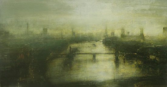 Thames towards Battersea Power Station by Benjamin Warner