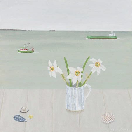 Poets Narcissus in Sue Binn's mug by Gemma Pearce