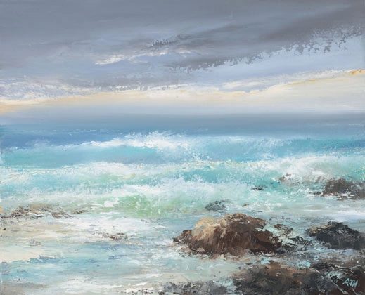 As the Sea Rolls in, Sennen Cove by Amanda Hoskin