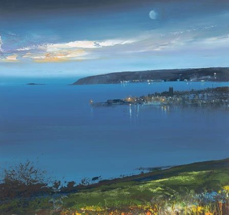 Moonlit Evening over Mounts Bay by Amanda Hoskin