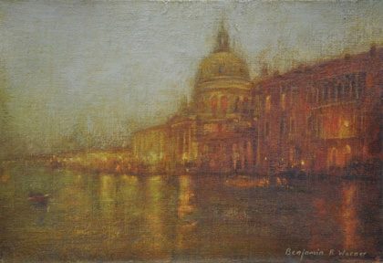 Evening lights santa Maria Della Salute by Benjamin Warner