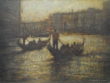 Setting sun, Grand Canal by Benjamin Warner