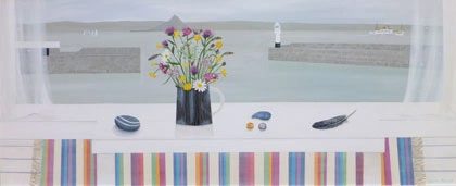 Penzance with Cornish wild flowers by Gemma Pearce