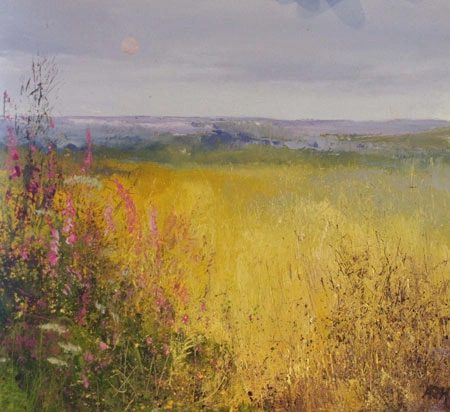 Summer Colours across the fields, near Lelant by Amanda Hoskin