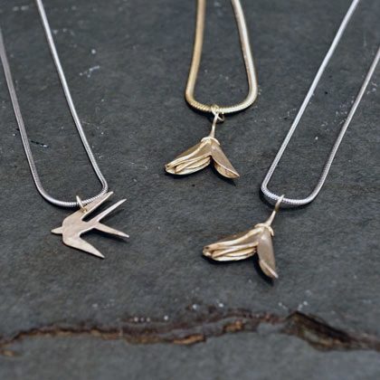 Gorse flower bracelet / pendant from £40 /£45 - Flying swallow pendant from £35 by Emma Ginnever