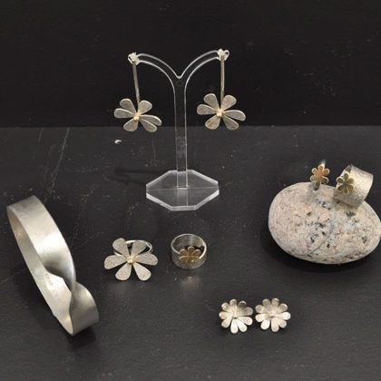 Silver / 9ct gold Earings from £58 rings from £165 by Jack Trowbridge