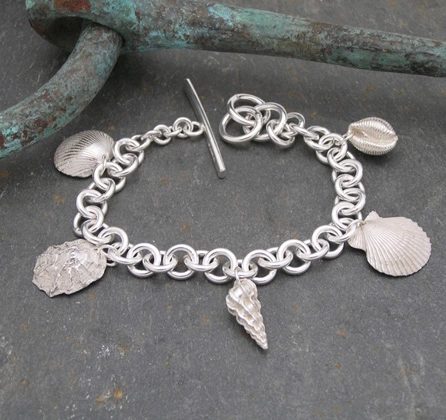 Five shell wrist chain - Wrist chains from £420 by Fay Page