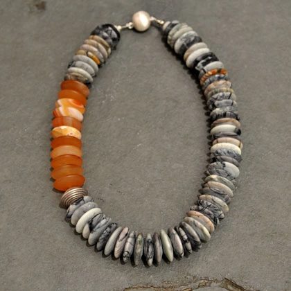 Semi-precious stones with silver necklaces from £165 by Tessa Sambrook