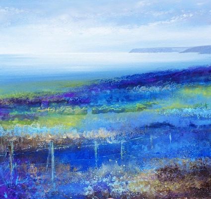 Abstract colours, a Cornish landscape by Amanda Hoskin