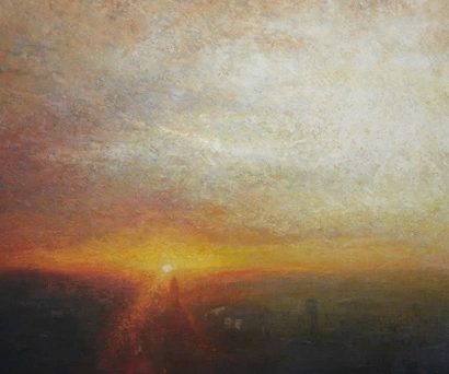 Sunset, St Georges Tower, Vauxhall by Benjamin Warner